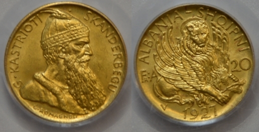 Albania 20 Franga 1927 Skanderbeg.jpg