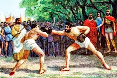 Ancient boxing Entellus vs. Dares.jpg