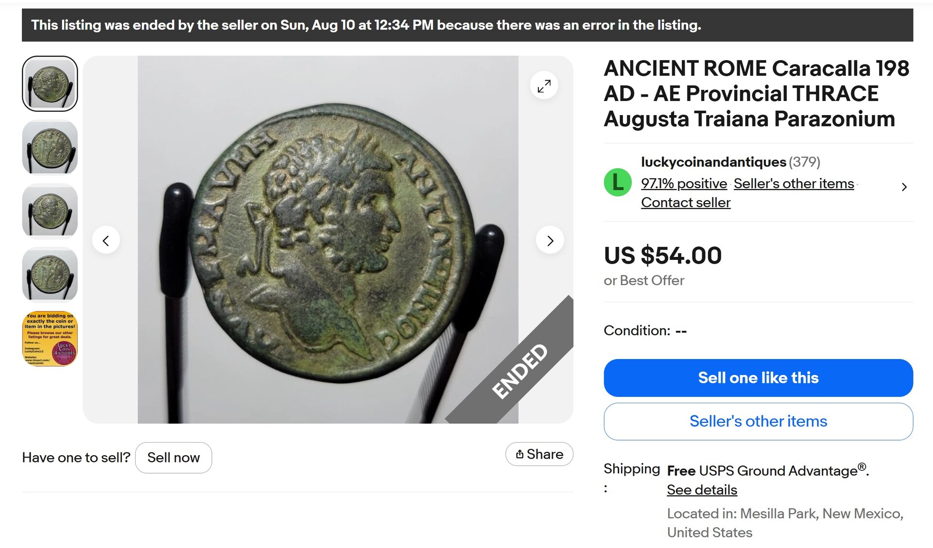 ANCIENT ROME Caracalla 198 AD - AE Provincial THRACE Augusta Traiana.jpg