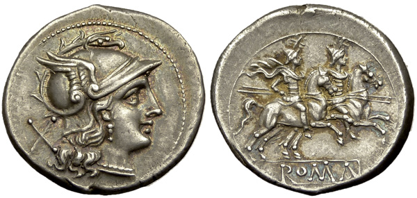 Anonymous AR Denarius After 211 BC 53-2 Auctiones 11-2012.jpg