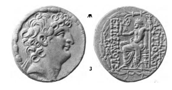Antiochos VIII tetradrachm (example from BMC Seleucids, Plate XXVI, No. 3 (1878).jpg