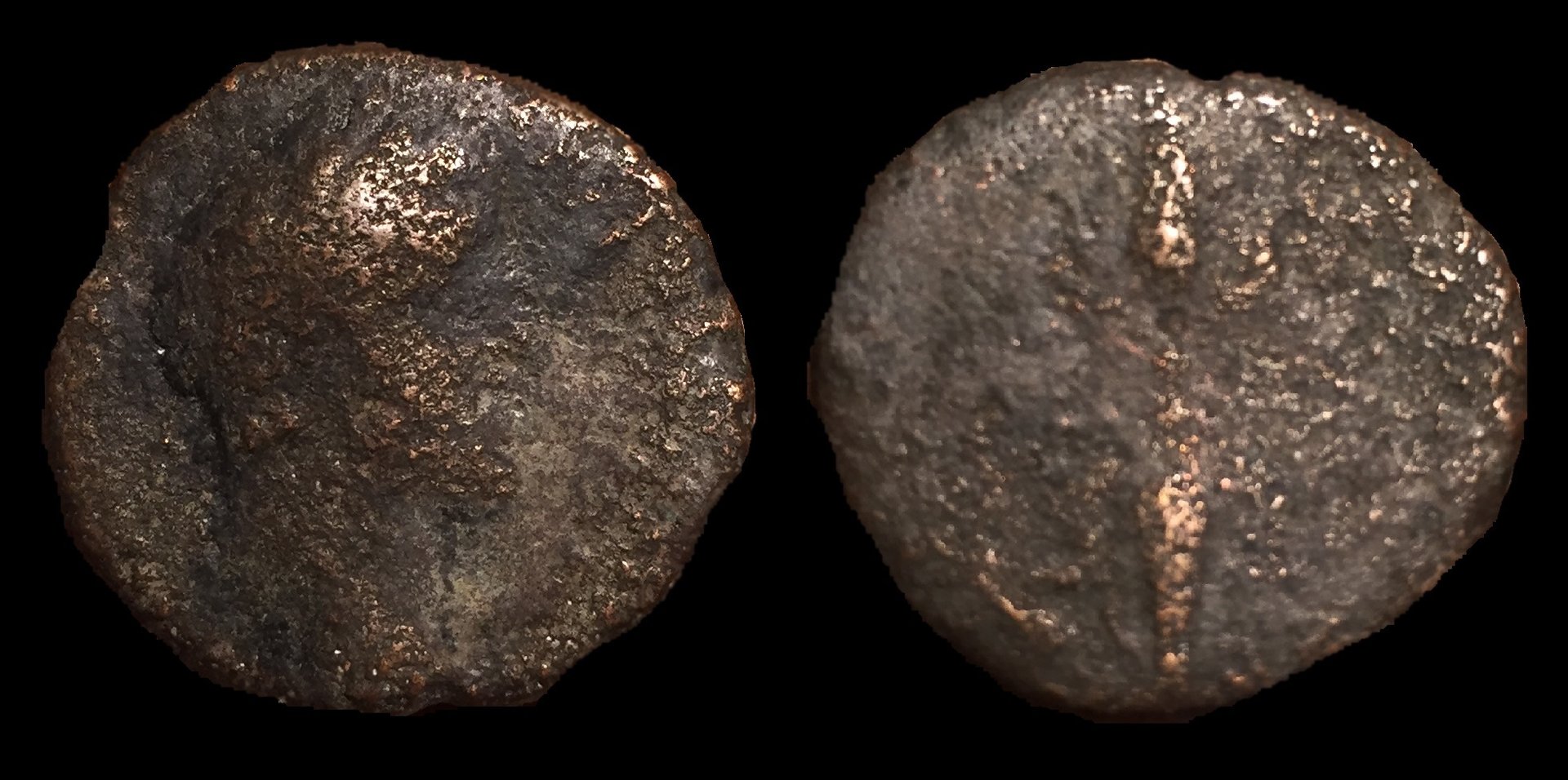 Antoninus Pius Æ Sestertius 138-161 AD Winged Thunderbolt Reverse.jpg