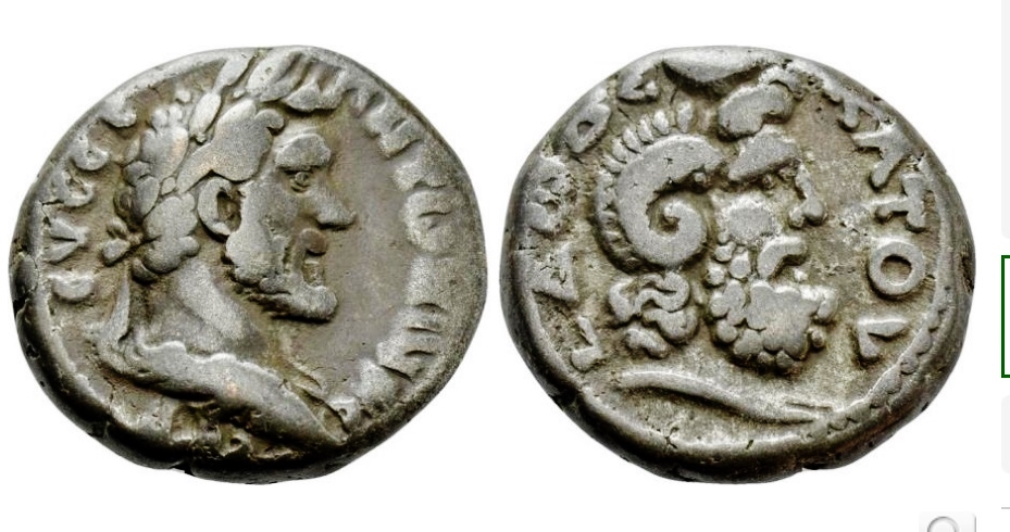 Antoninus Pius (Alexandria Mint), Zeus Ammon reverse -jpg version from Paint.jpg