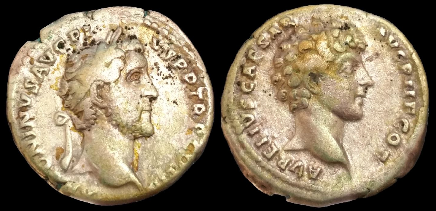 Antoninus Pius and Marcus Aurelius Denarius.png