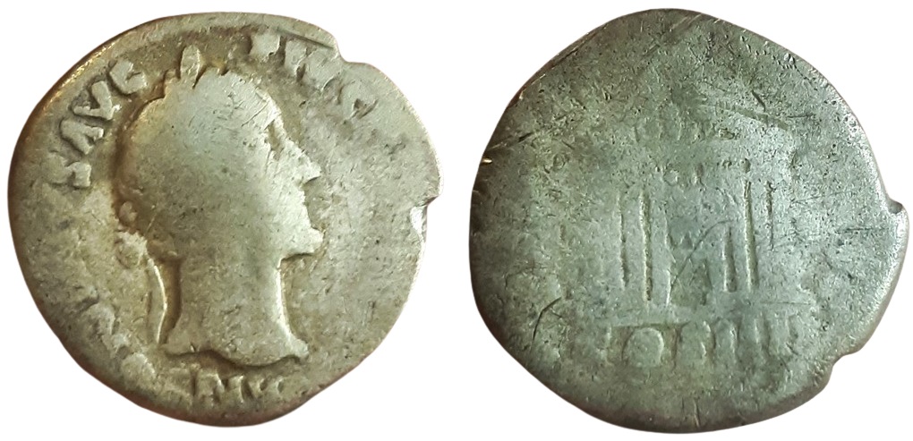 antoninus pius denarius octastyle temple.jpg