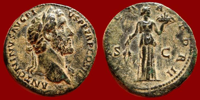 Antoninus Pius sestertius. Fides reverse.jpg
