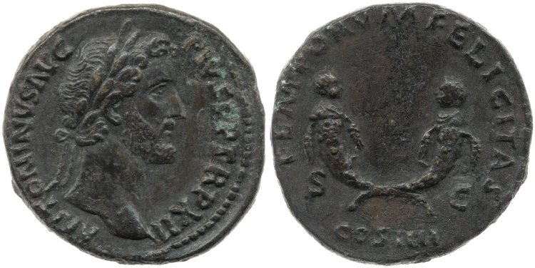 Antoninus Pius TEMPORVM FELICITAS Sestertius BMC 1828.jpg