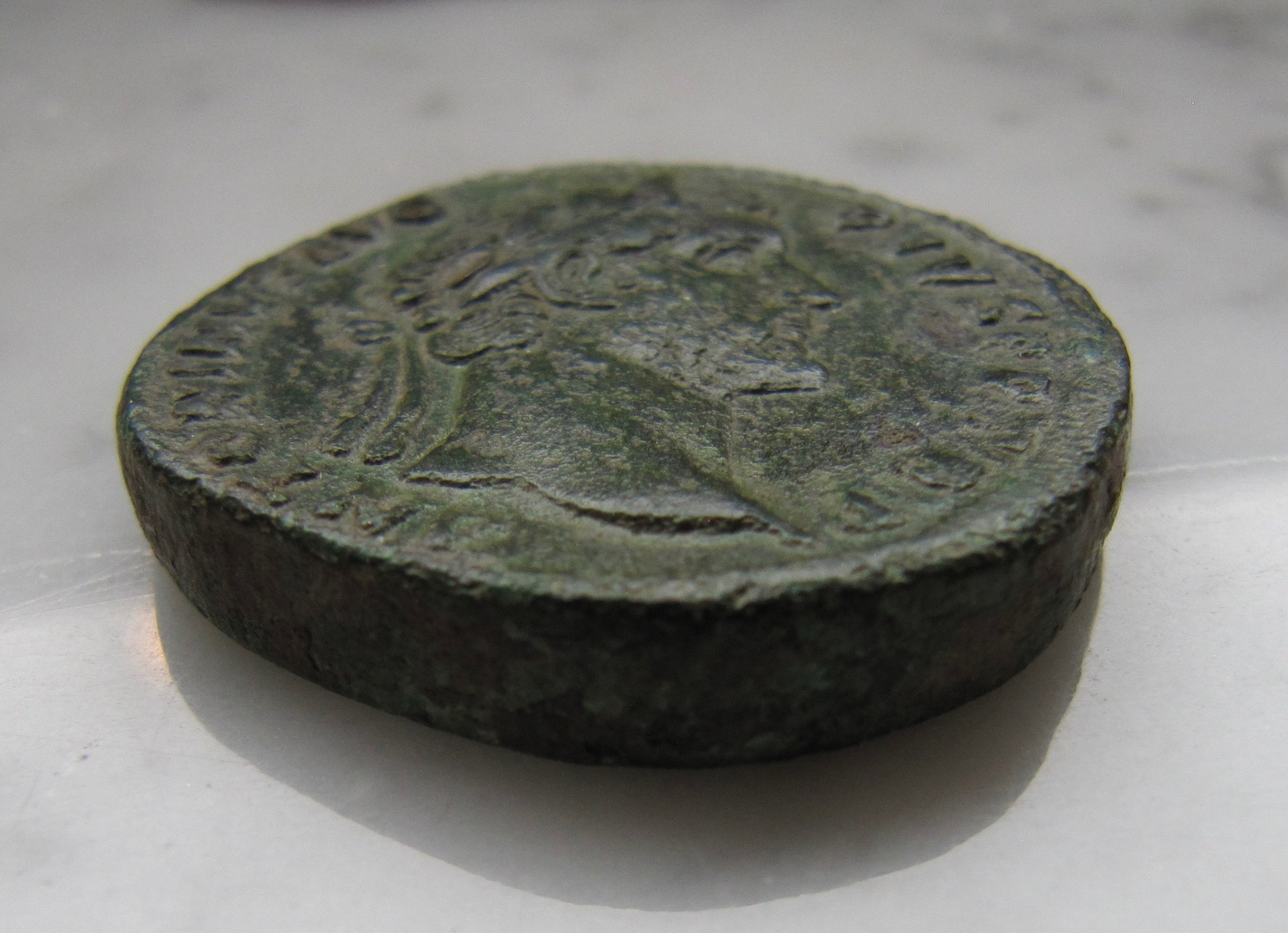 Antonius Pius Sestertius-Emperpor Standing Side View-Rev - 1.jpg