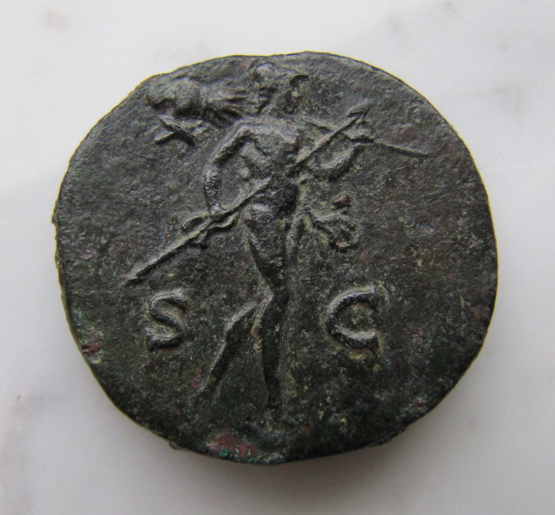 Antonius Pius Sestertius-Mars-side view -Rev - 1.jpg