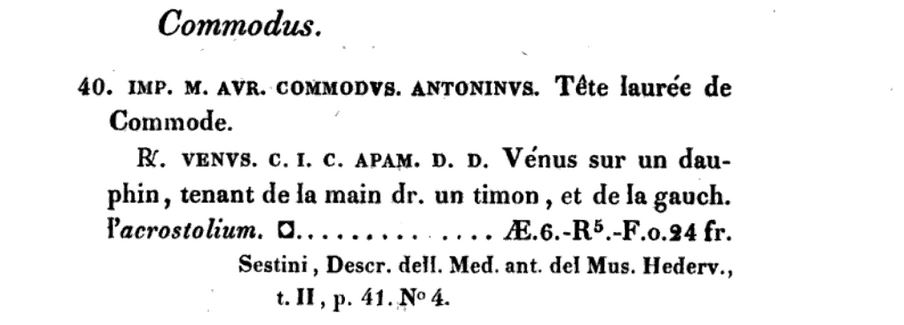 Apamea Venus and Dolphin Mionnet Commodus.JPG