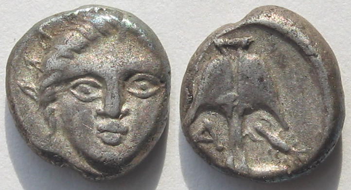 Apollonia Pontica diobol Apollo, Anchor Thrace 400-300BC 9.1mm 1.21g.jpg