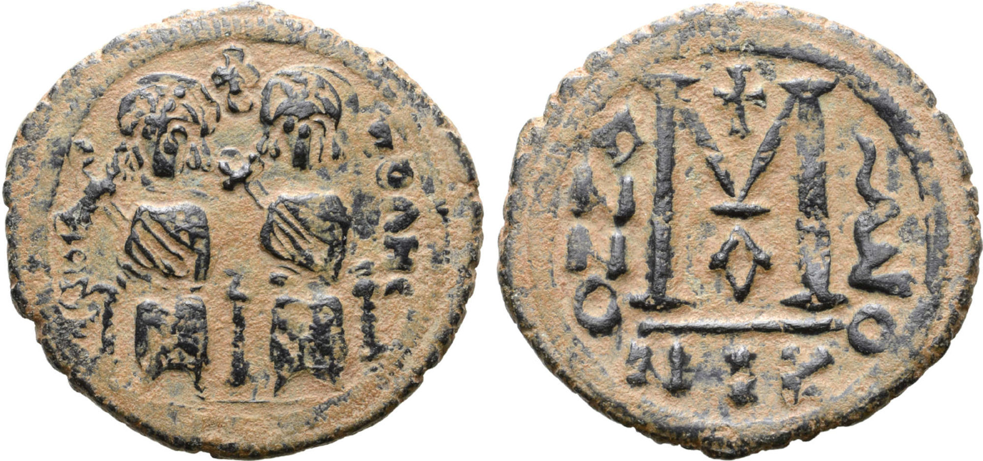 Arab-Byzantine Umayyad Caliphate Fal, c 660-680 AD Roma purchase.jpg