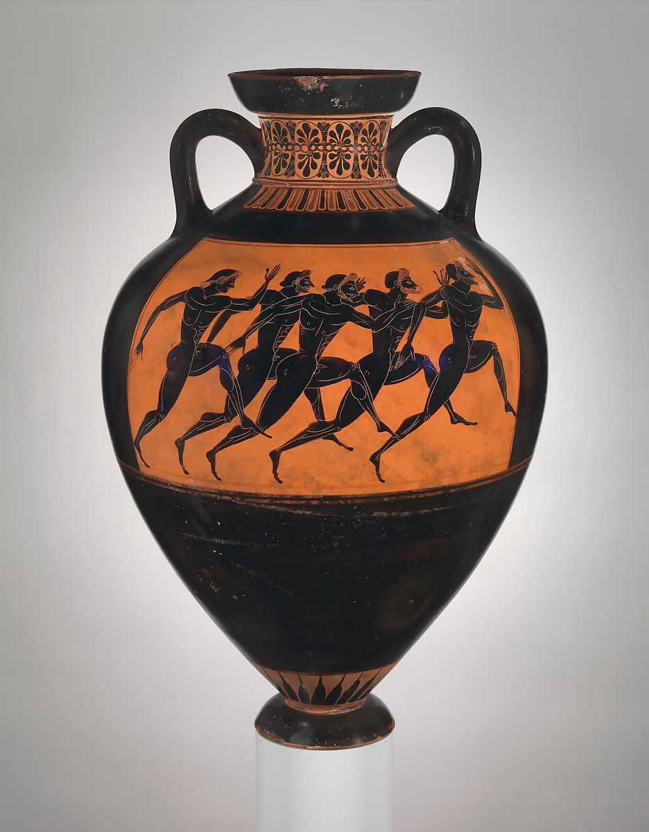 Archaic Red and Black Vase Terracotta Panathenaic prize amphora 530 BC from the Met.jpg