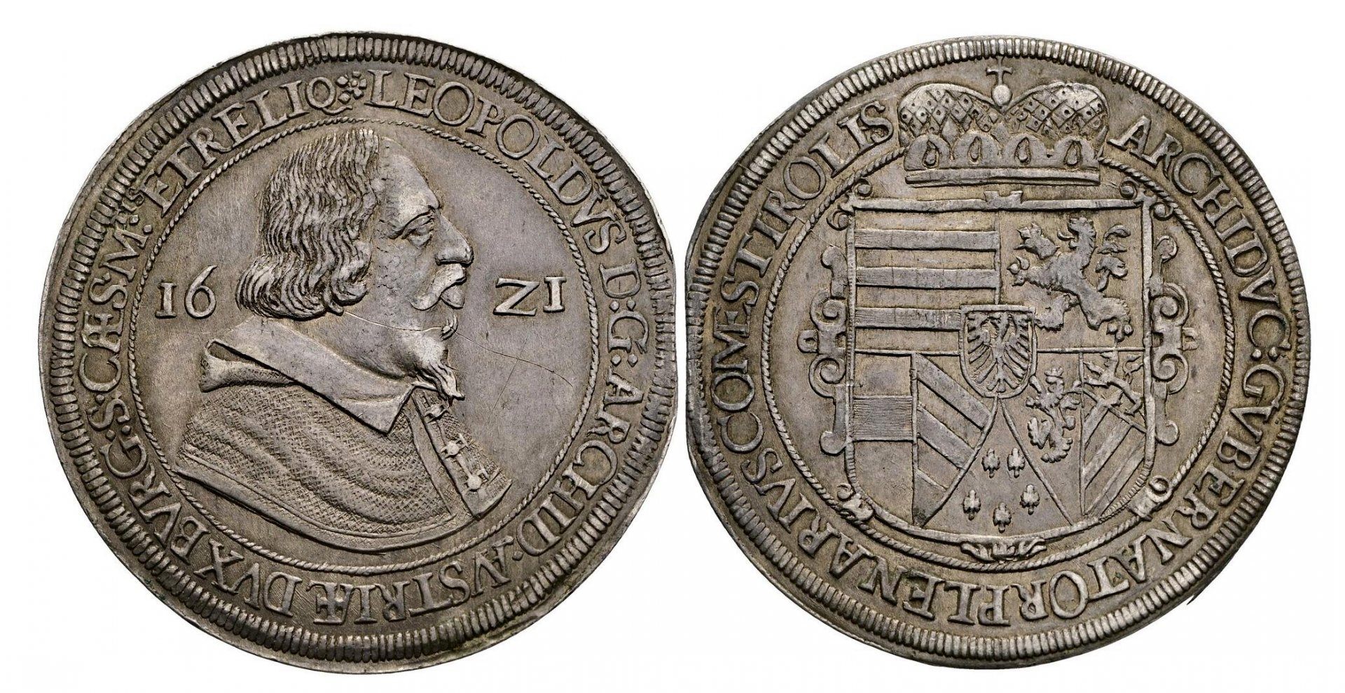 Archduke Leoplod thaler 1621 1 3-3-24.jpg