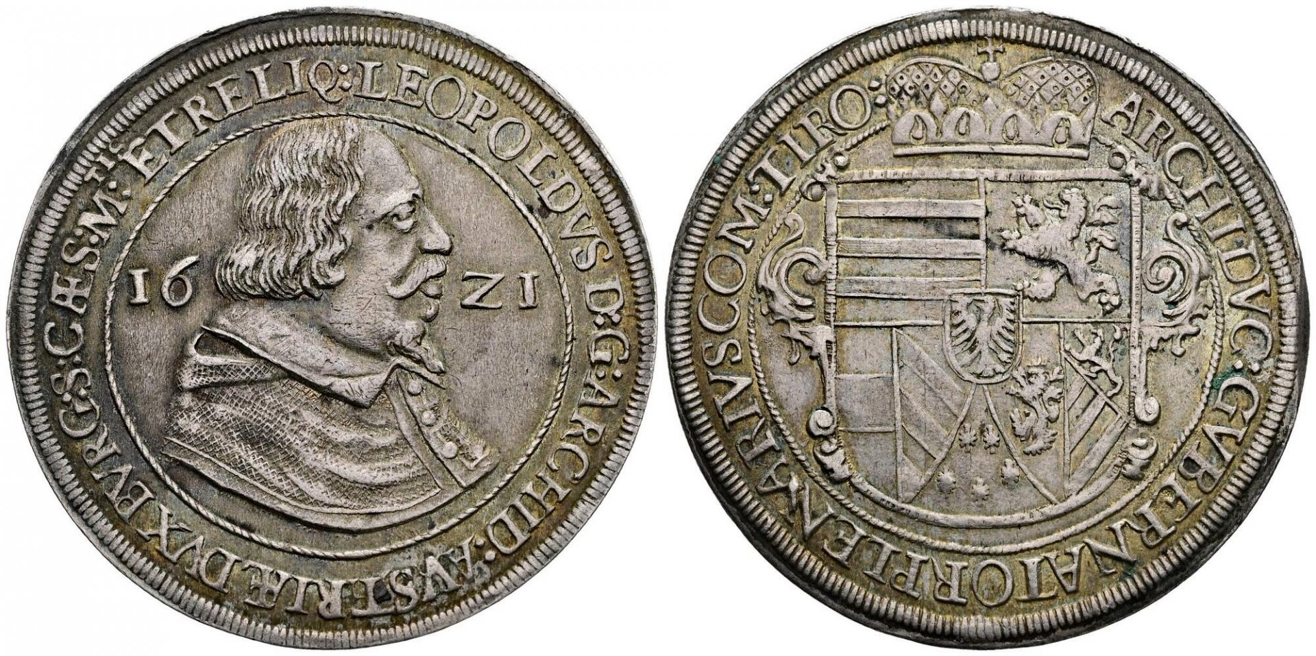 Archduke Leoplod thaler 1621 2 3-3-24.jpg