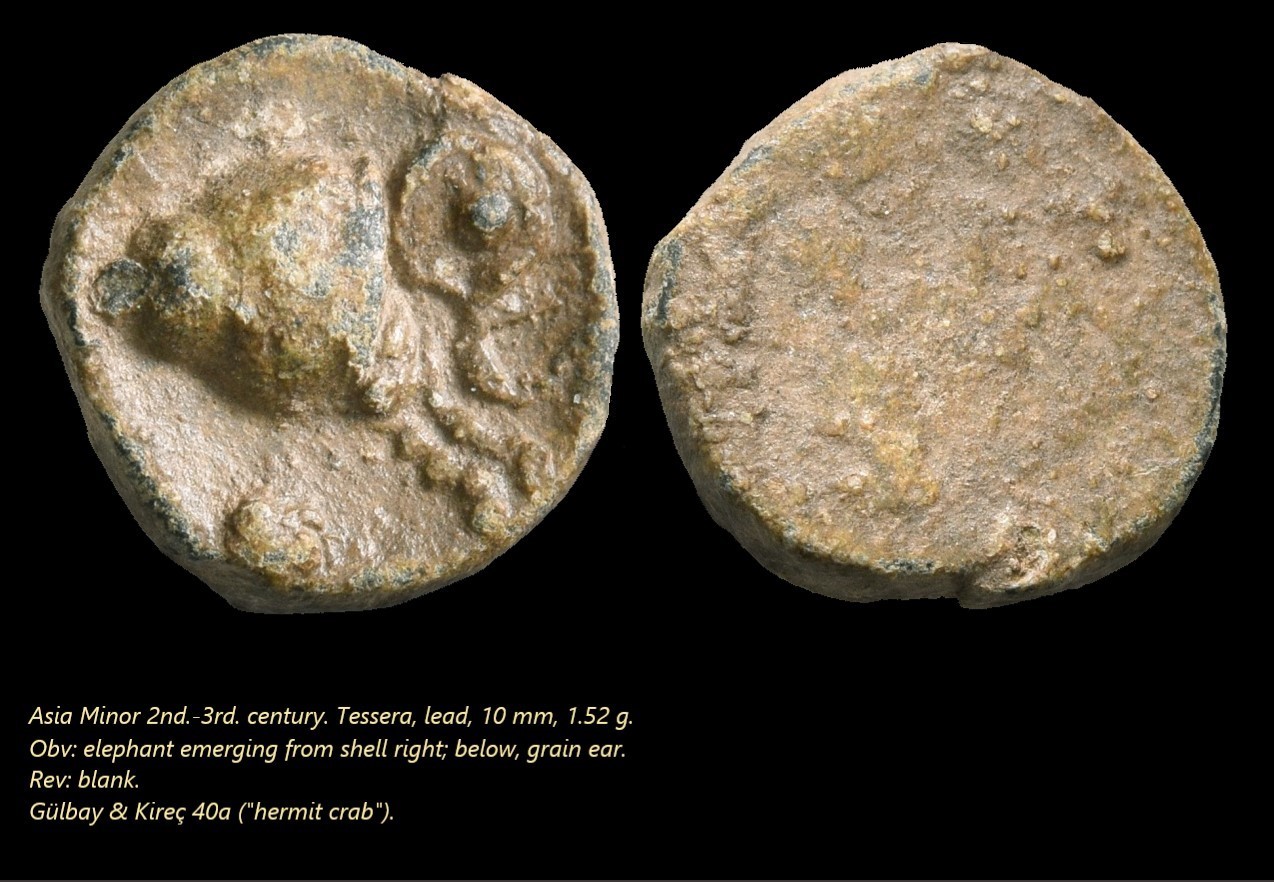 Asia minor tessera, elephant creeping out of shell II.jpg