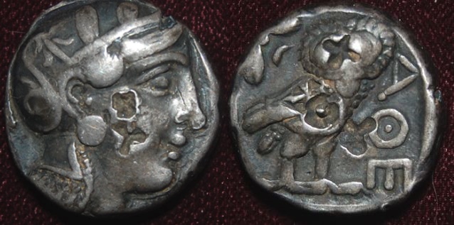 Athens Owl 16.8g  22x6-5mm Late Classical 393-300 BC, Sear 2537, SNG Cop. 63.jpg