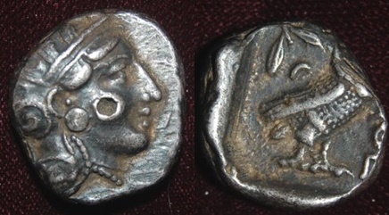 Athens Owl AR Tet 17.2g  22mm x 6.7mm thick Late Classical 393-300 BC, Sear 2537, SNG Cop. 63.jpg