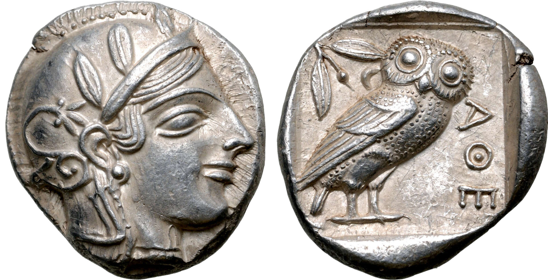 Athens, tetradrachm late transitional, Roma lot 97, E-Sale 81.jpg