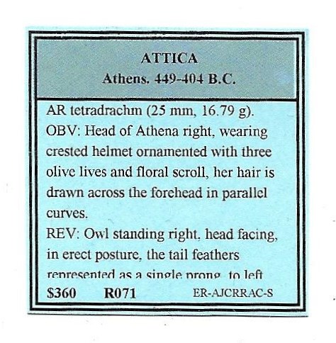 Athens Tetradrachm (Owl) from John Jencek, description 2.jpg