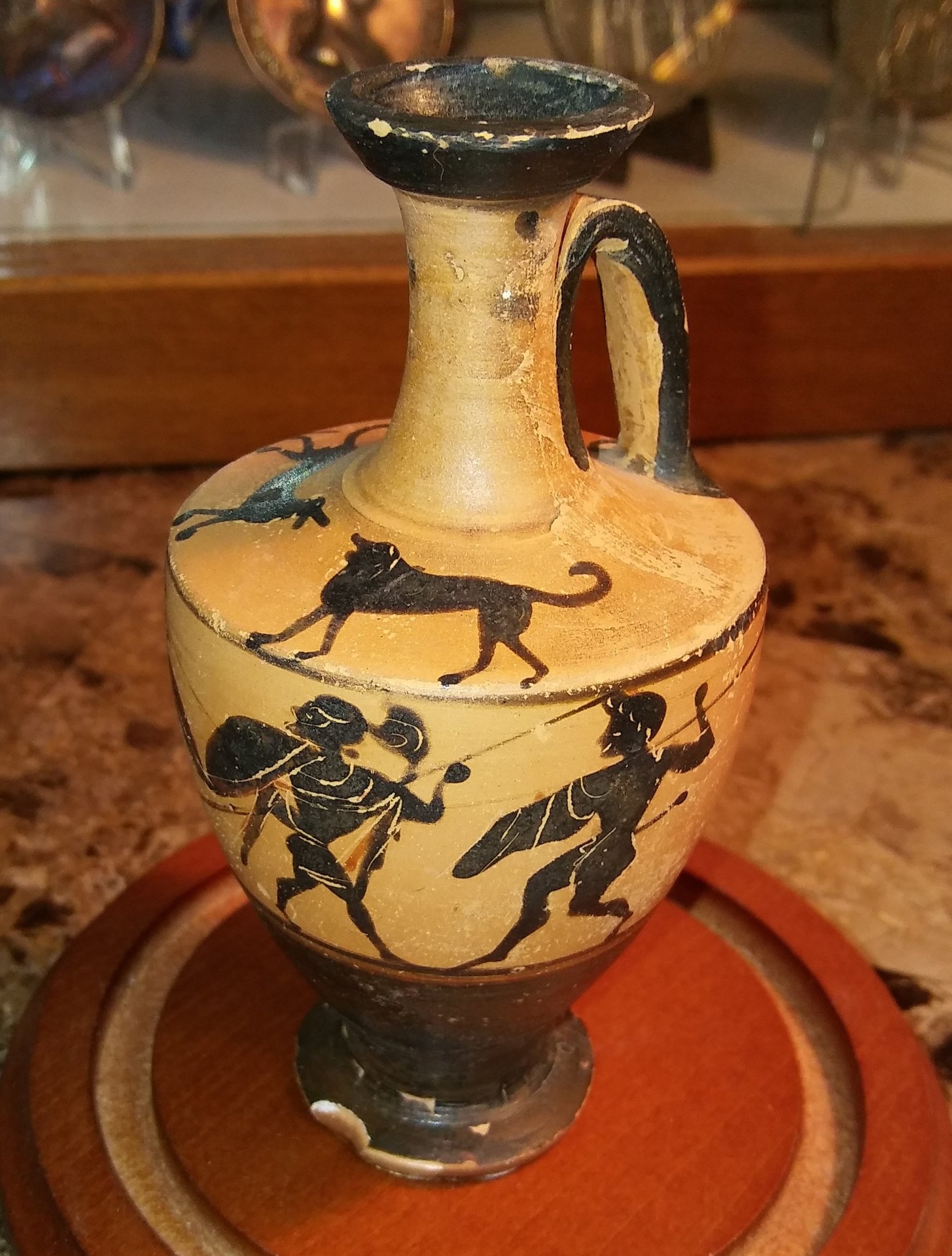 Attic Black-Figure Lekythos (Royal Athena) 4 Warrior Fighting - 2.jpg
