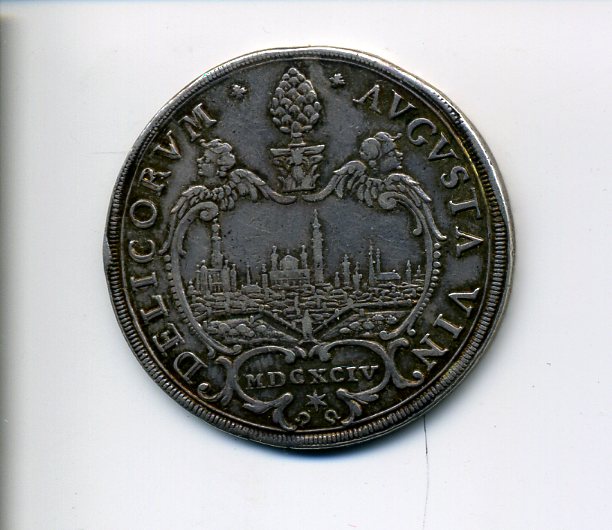 Augsburg City Leopold I Unlisted Halbtaler with city view 1694 obv 002.jpg