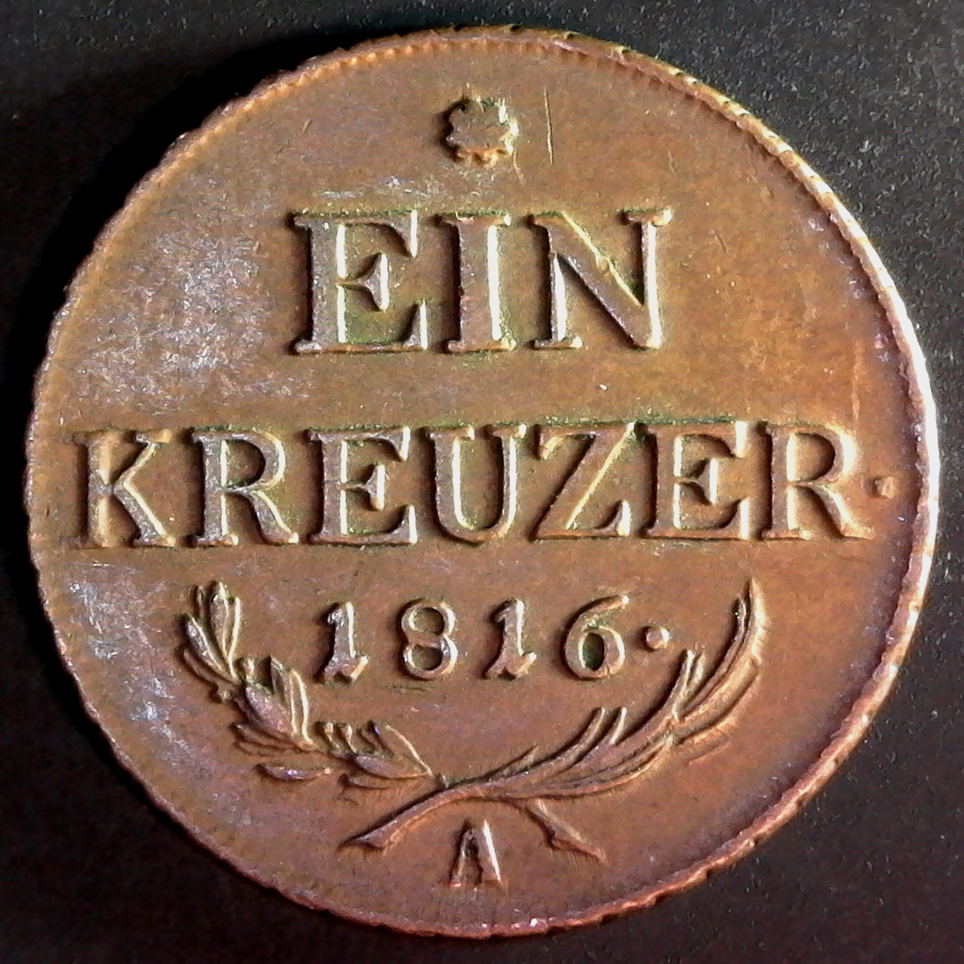 Austria 1 Kreuzer 1816A reverse.jpg