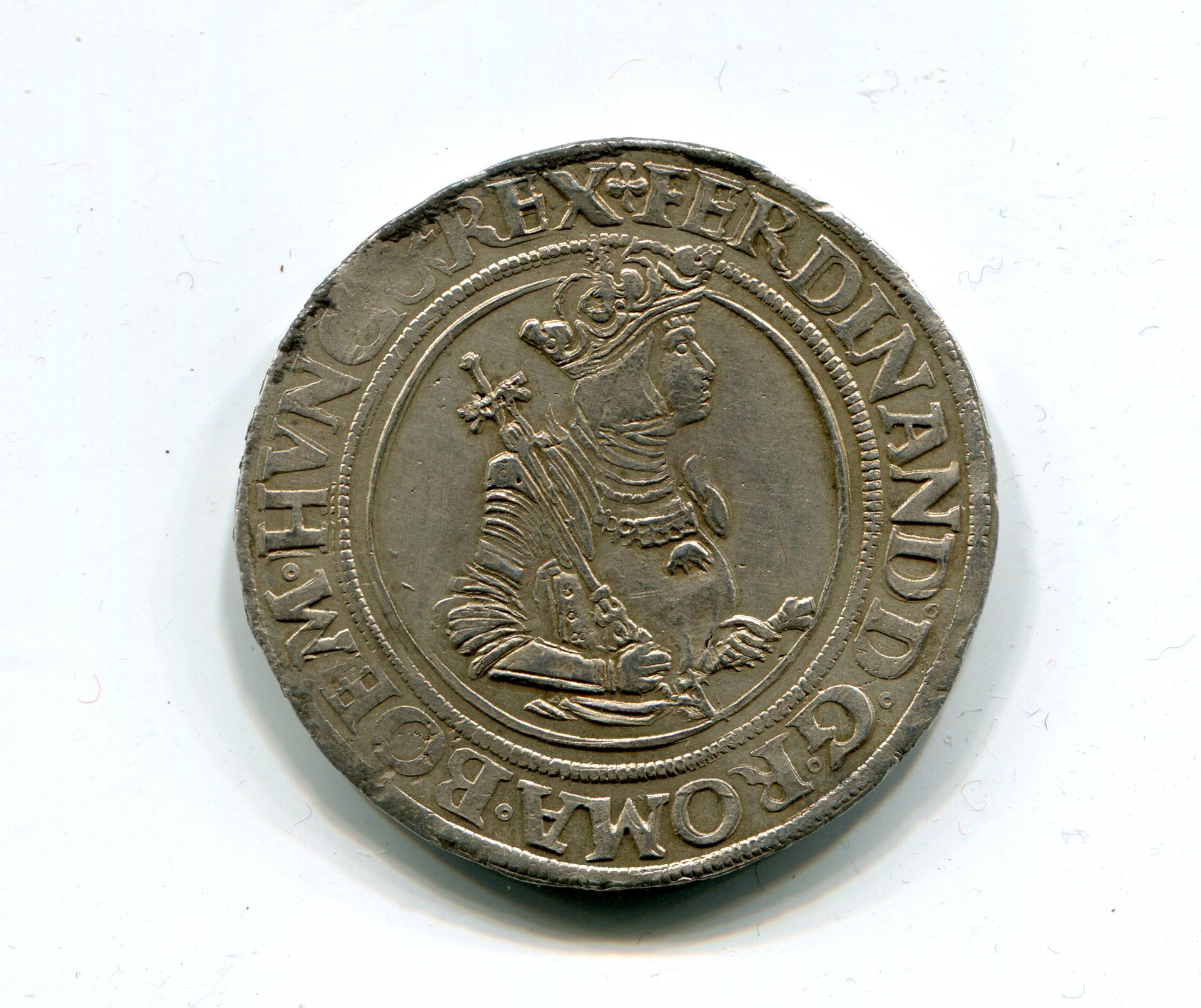 Austria-Hungary Ferd I Taler nd 1541-2 Kempf  Joachimstal LD obv 874.jpg