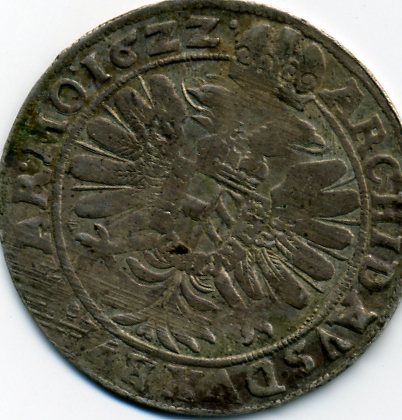 Austria Hungary Ferd II 75 Kr Brunn 1622 rev009.jpg