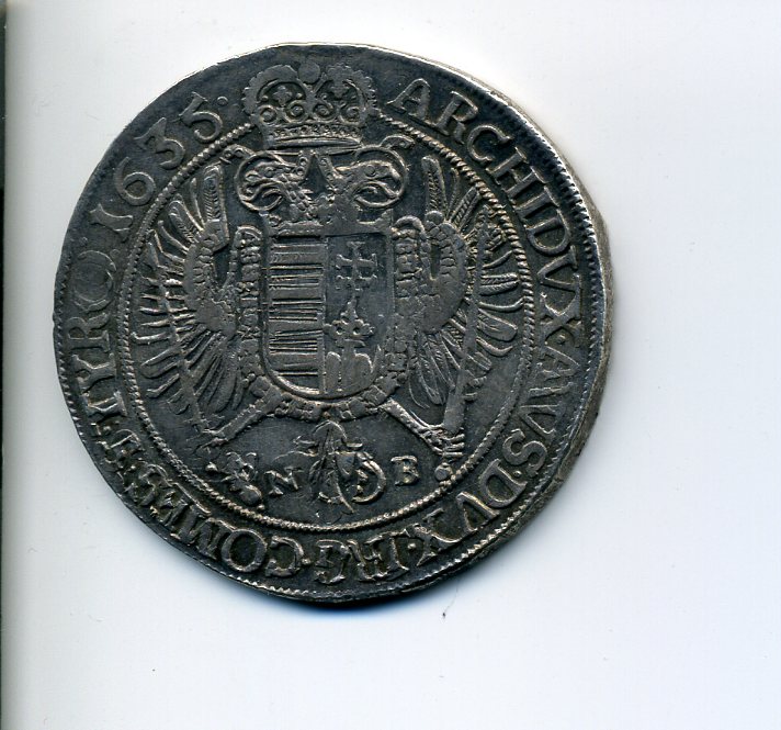 Austria Hungary Ferd II Taler 1635 NB rev 001.jpg