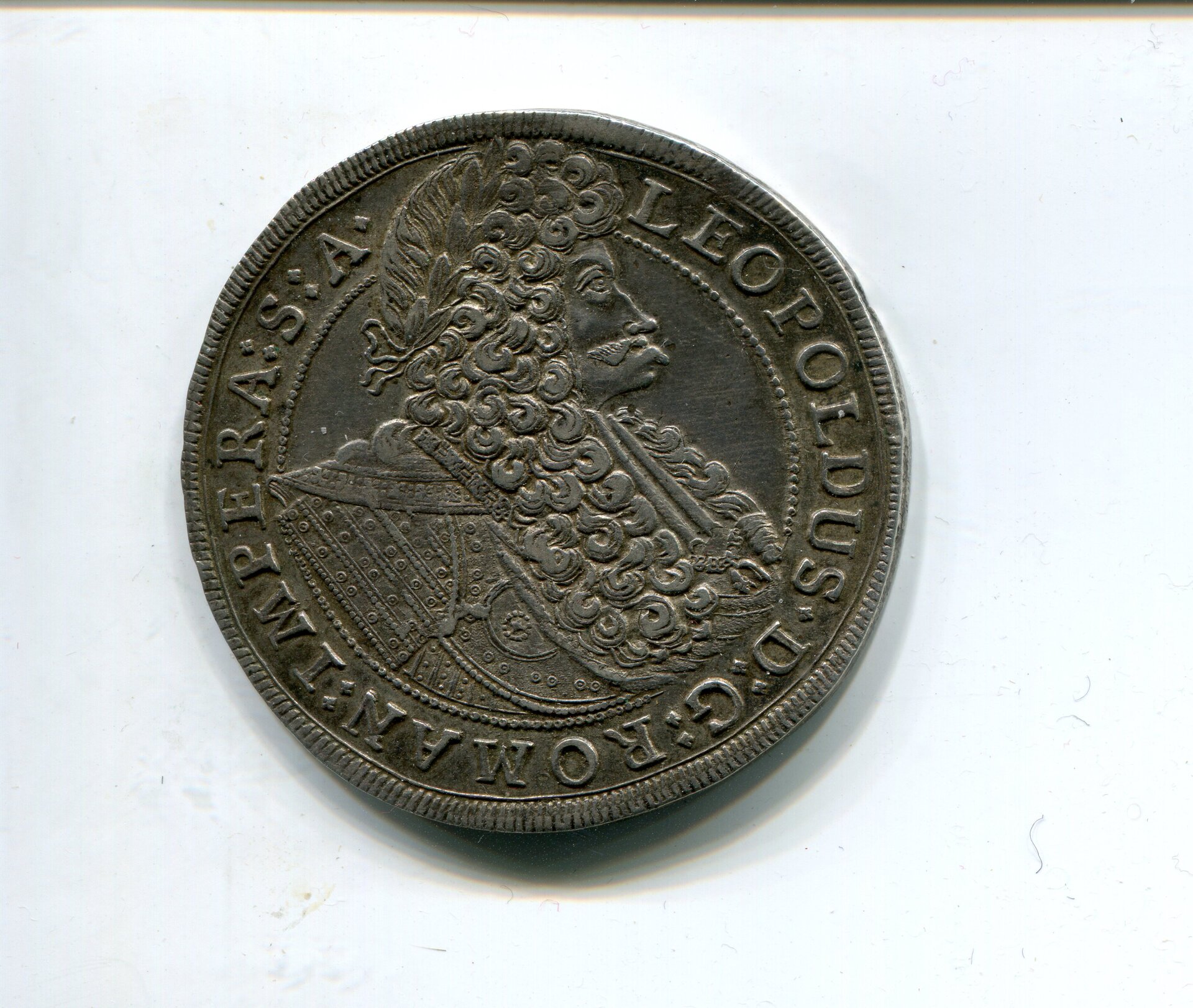 Austria Hungary Leo I Taler 1696 Prague LD obv 525.jpg