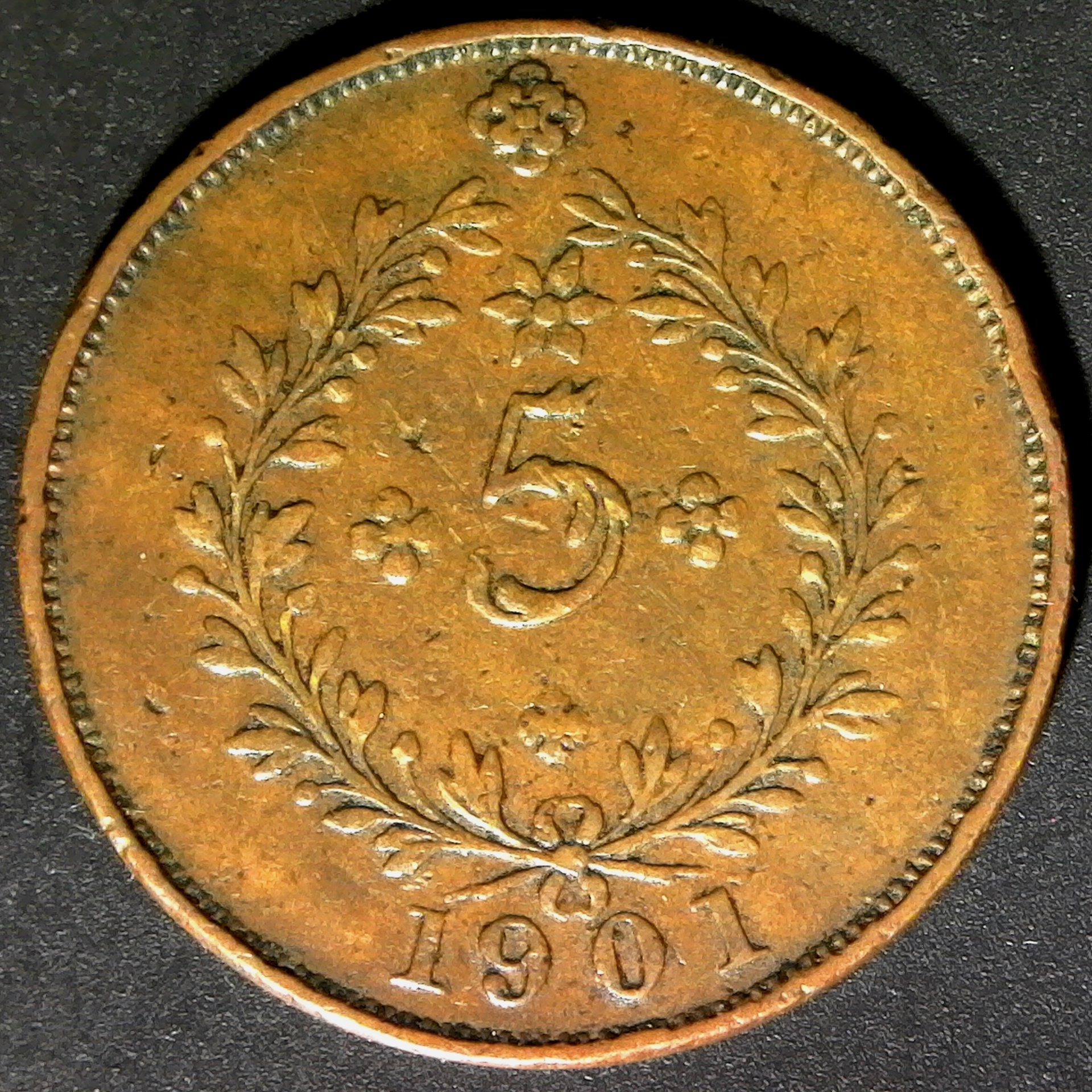 Azores 5 reis 1901 rev.jpg