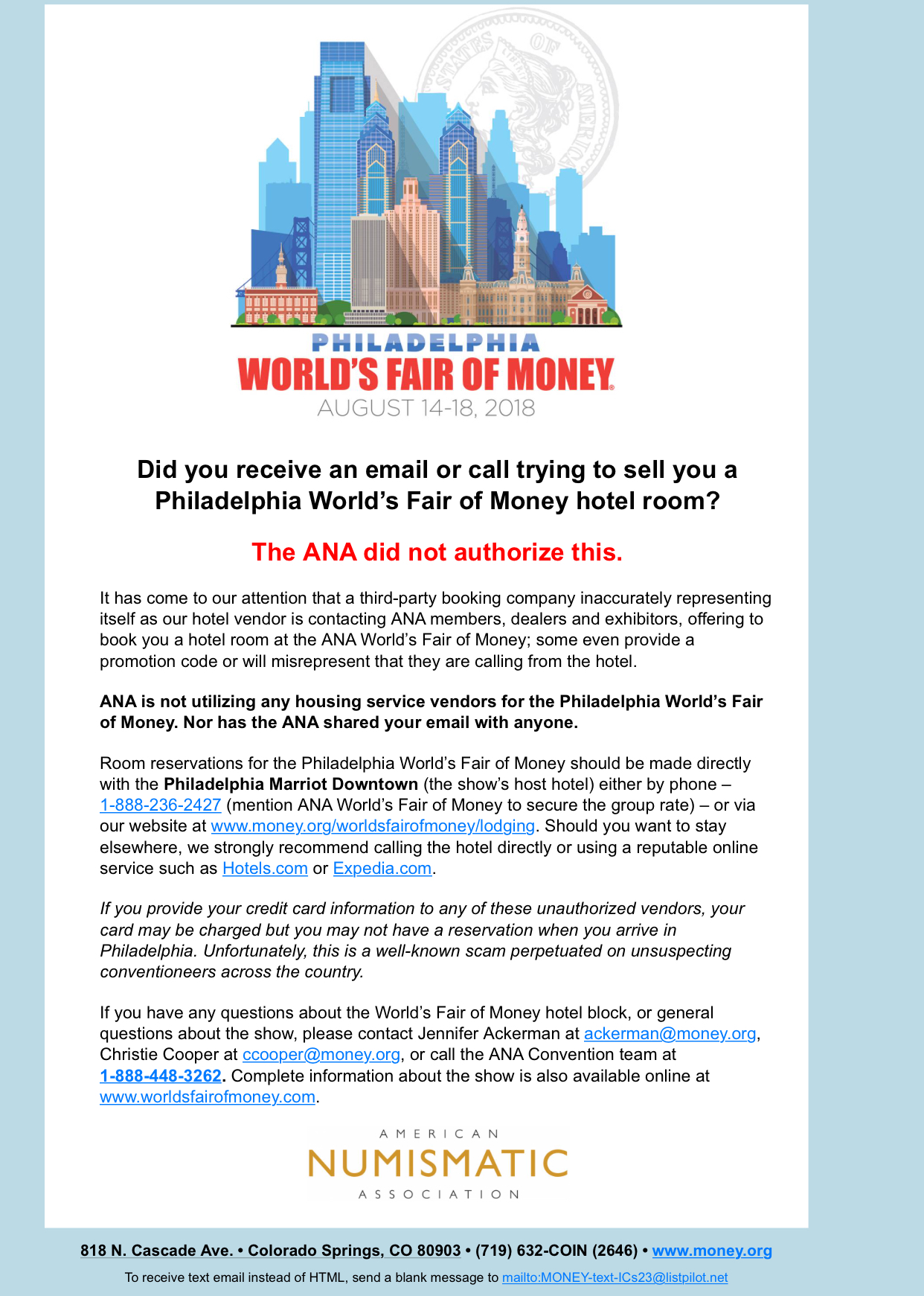ANA World’s Fair of Money Coin Talk