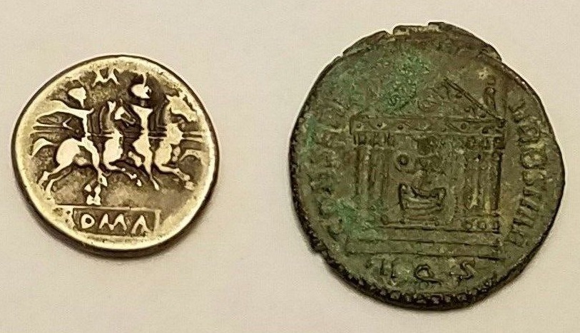 Baebia - Cn. Baebius Tamphilus den w. Maxentius follis $45 Feb 2017a.jpg