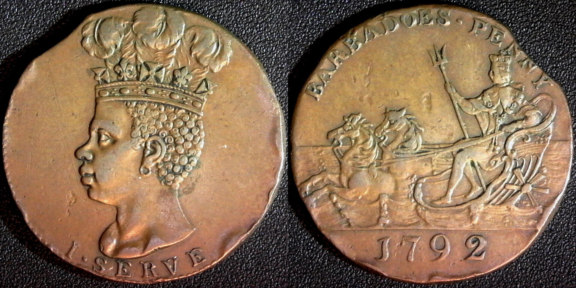 Barbados  Penny 1792 obverse-side.jpg