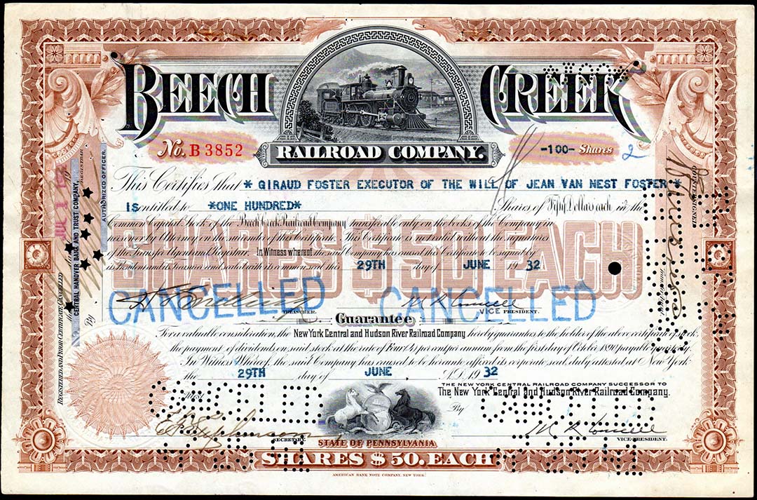 Beech Creek stock 1932.jpg