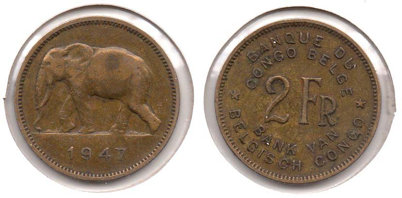 Belgian Congo - 2 Francs - 1947.jpg
