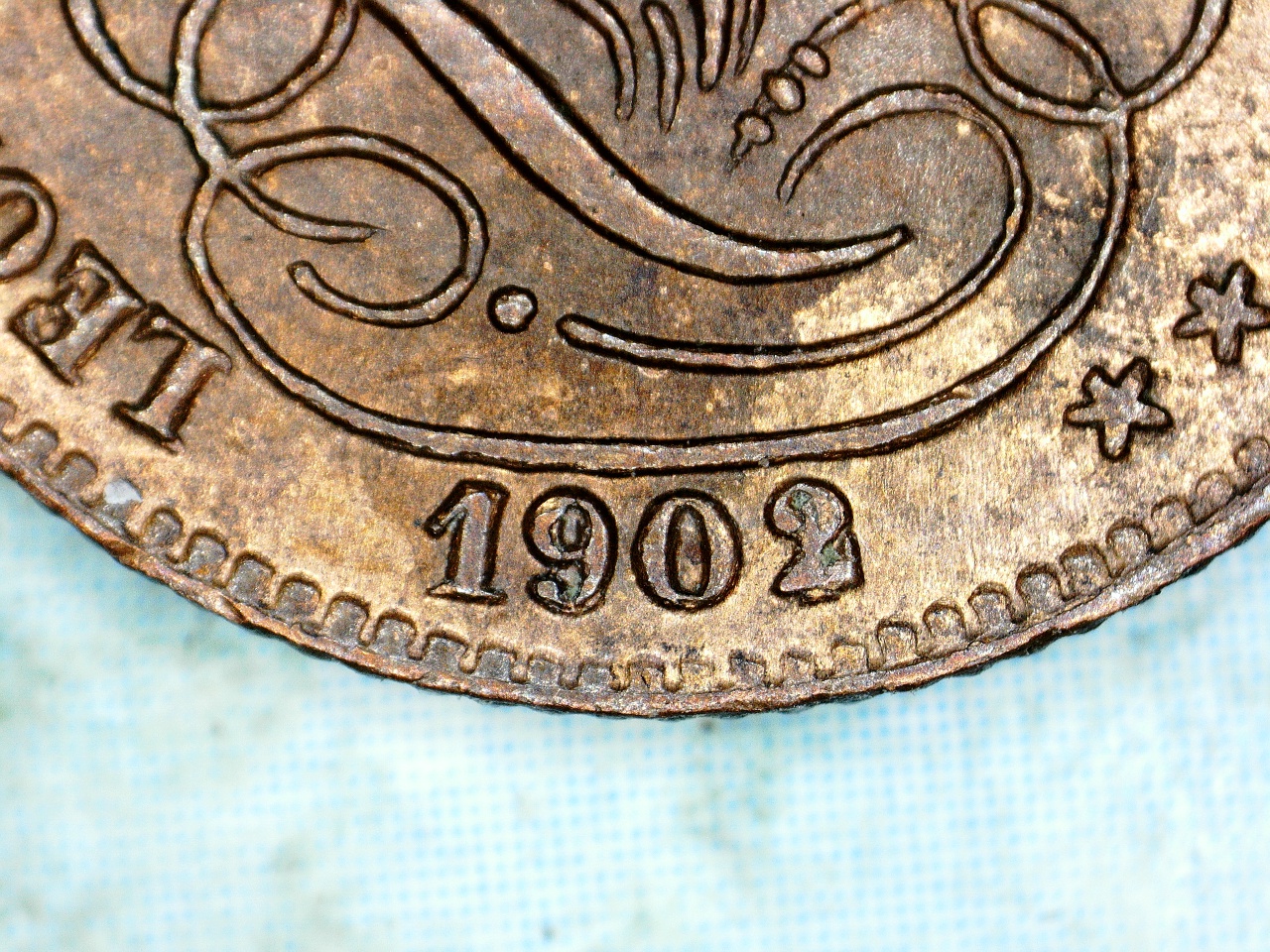 Belgium 1 centime 1902 over 801 D (3).jpg