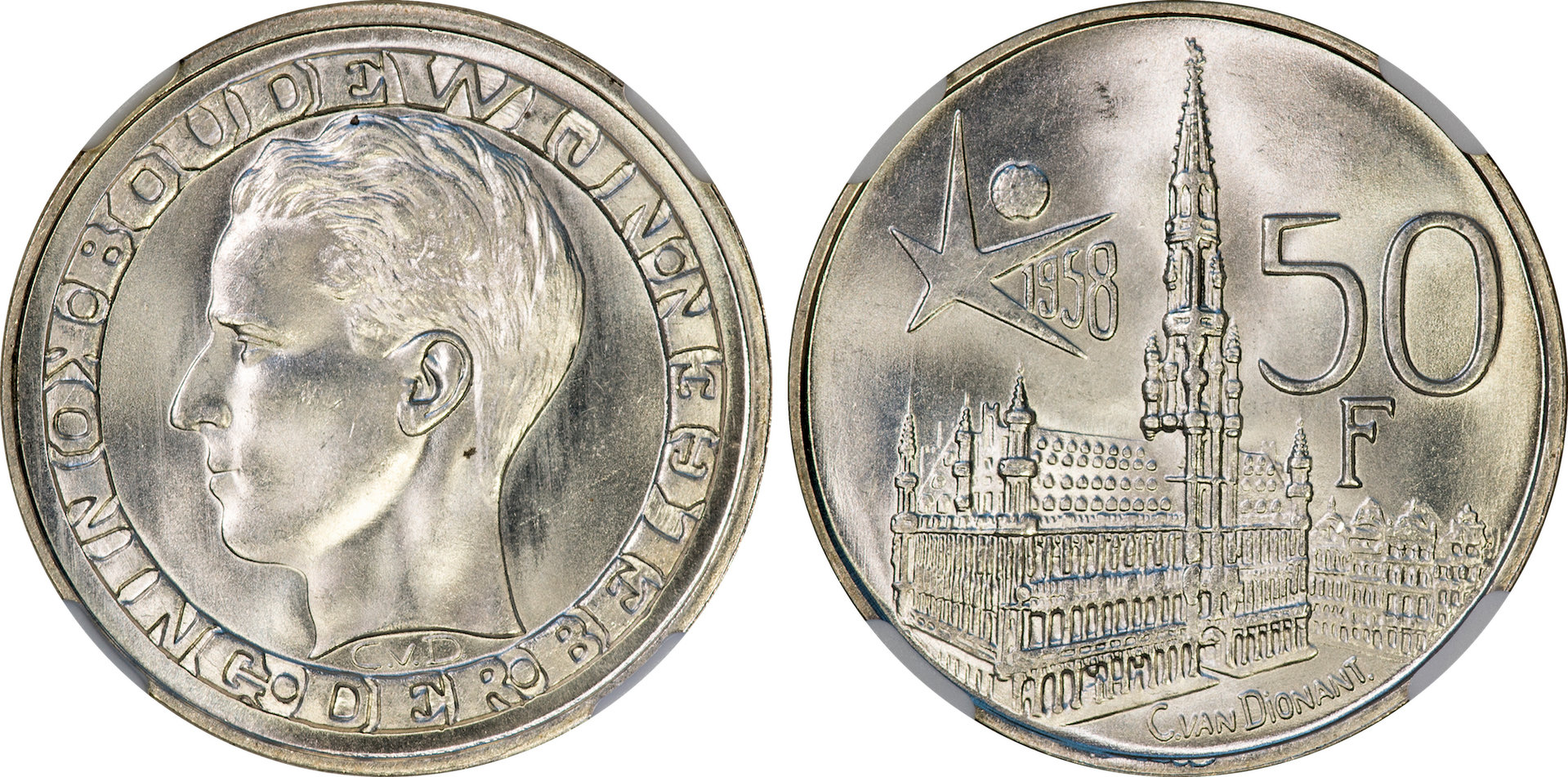 Belgium - 1958 50 Francs NGC MS66.jpg