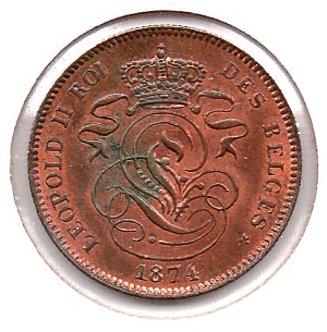 Belgium - 2 Centimes - 1874.gif