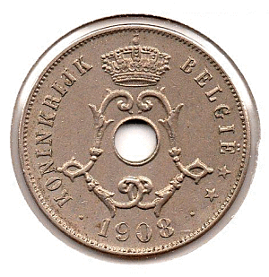 Belgium - 25 Centimes - 1908.gif
