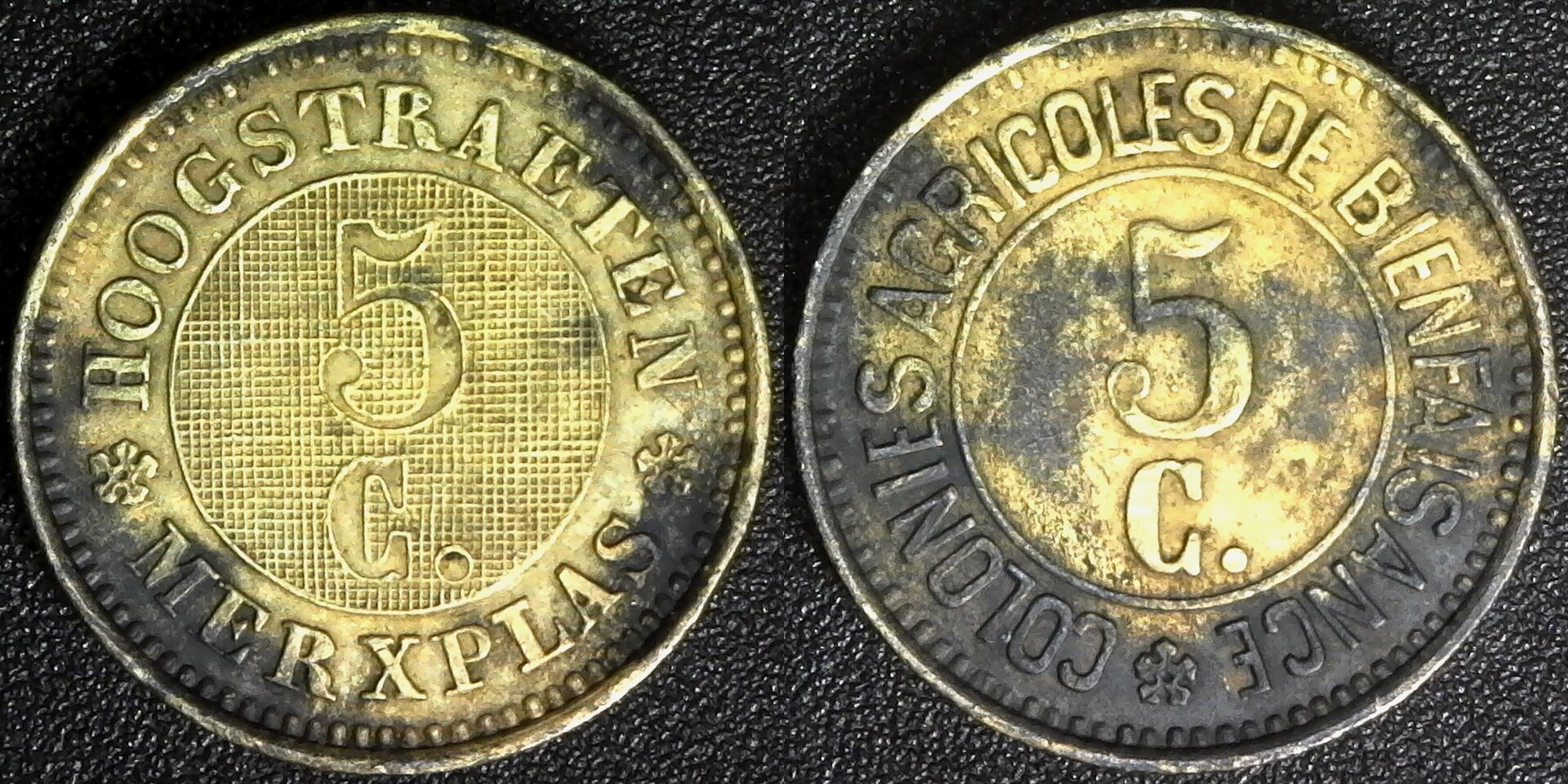 Belguim Antwerp  - Hoogstraeten Merxplas Prison - 5 Centimes obv-side.jpg
