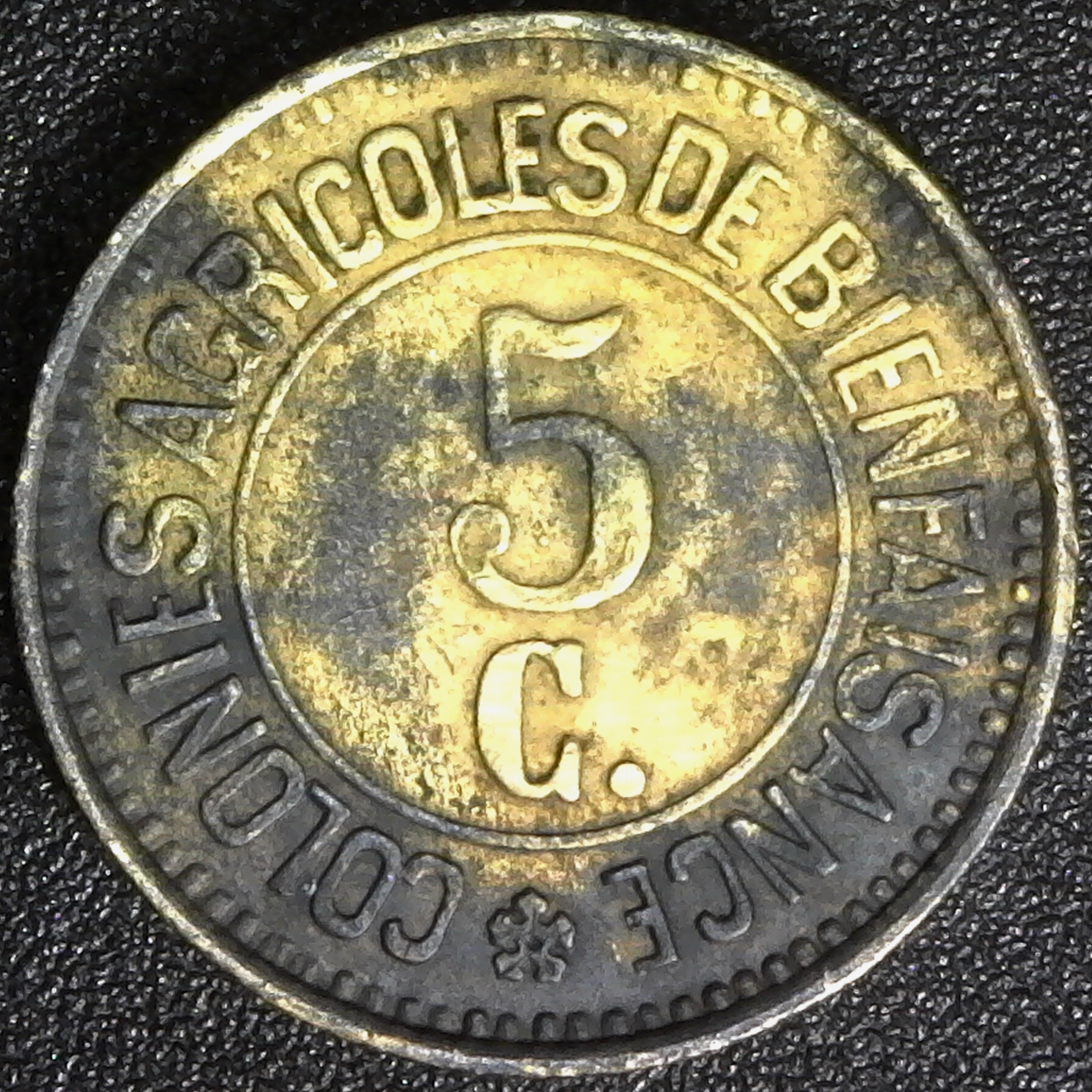 Belguim Antwerp  - Hoogstraeten Merxplas Prison - 5 Centimes rev.jpg