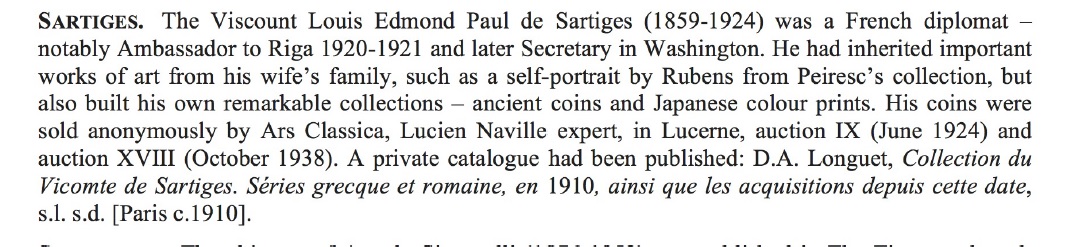 Biographical entry for Louis de Sartiges in Rambach glossary.jpg