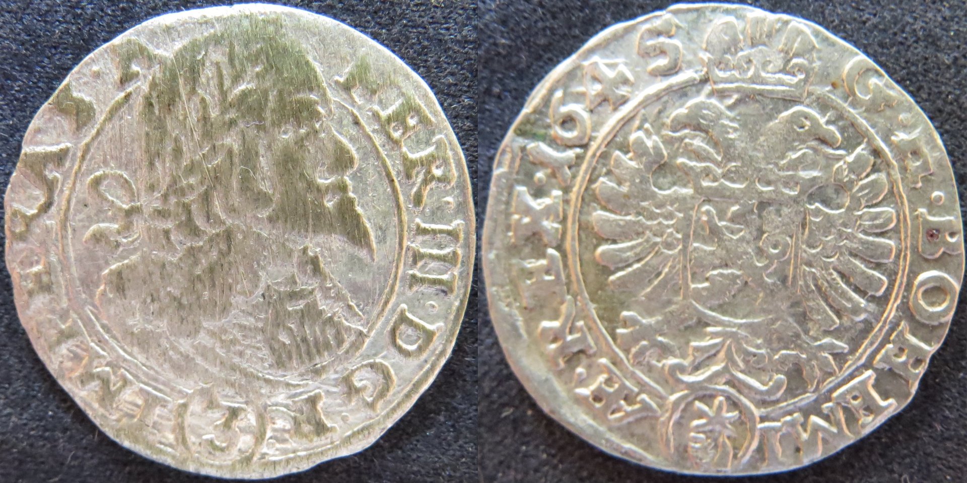 Bohemia 1645 3 Kreuzer Ferdinand III Prague Mint.jpeg