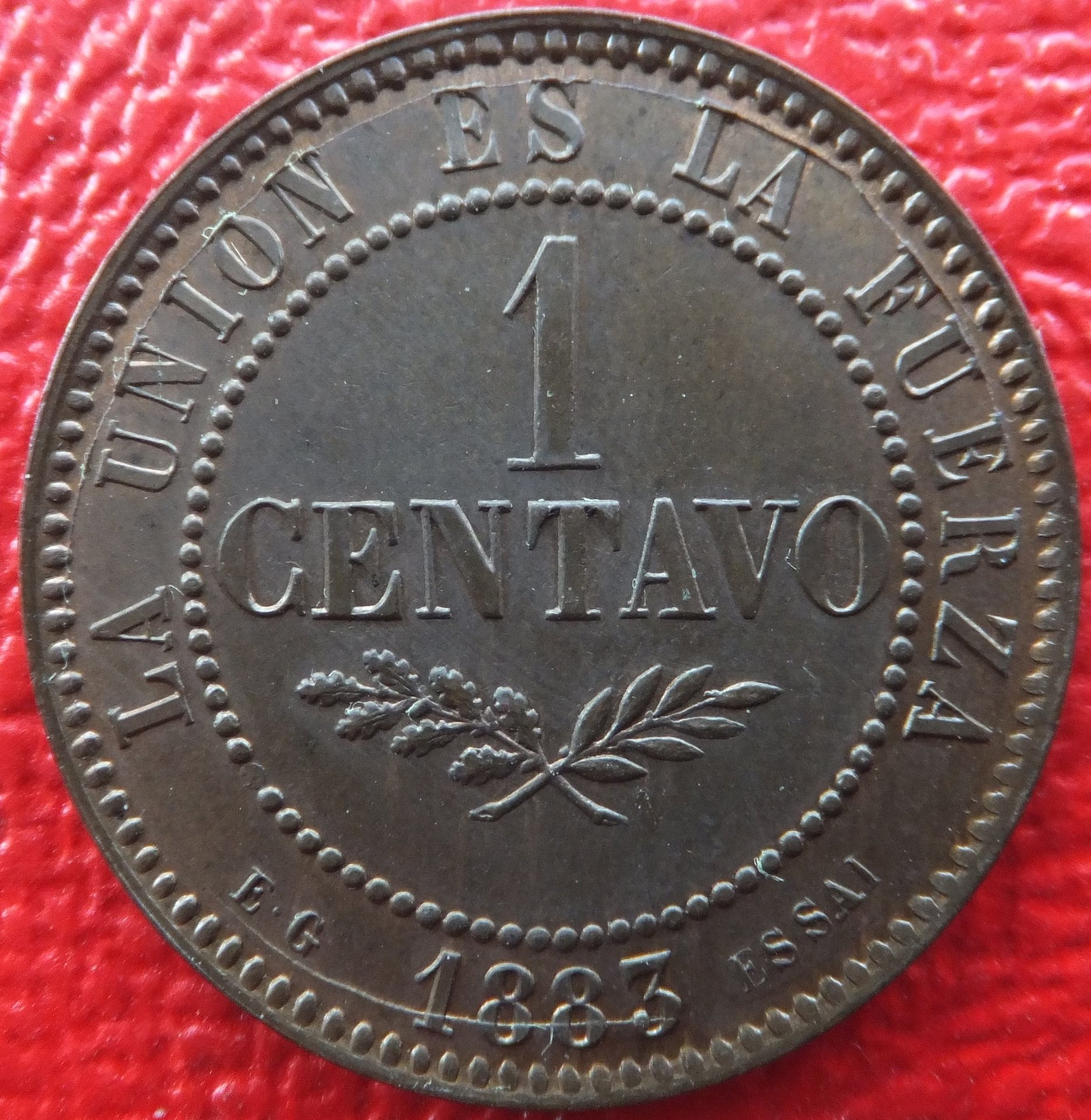 Bolivia 1 centavo 1883 essai (2).JPG