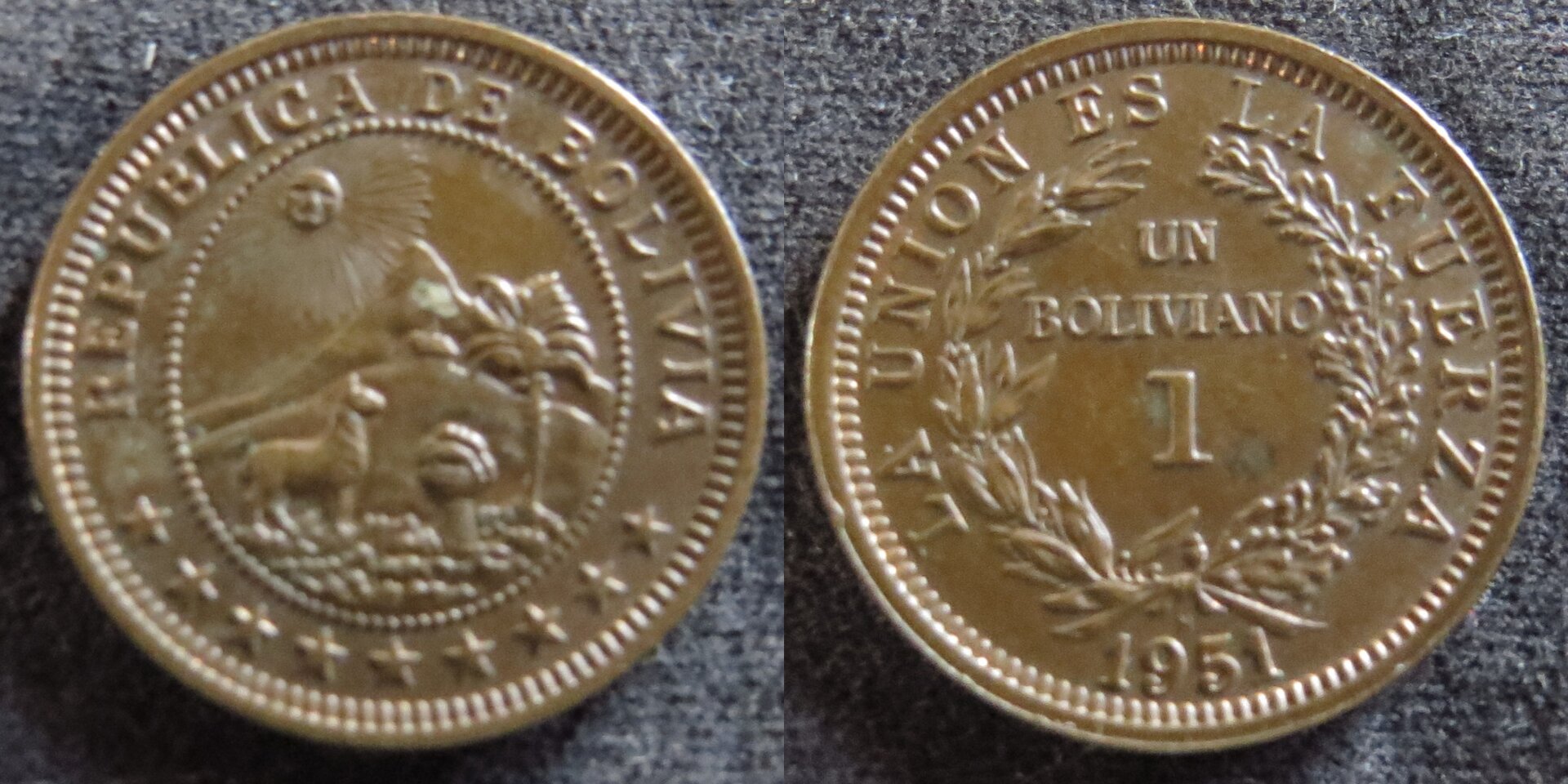 Bolivia 1951 H 1 Boliviano.jpg