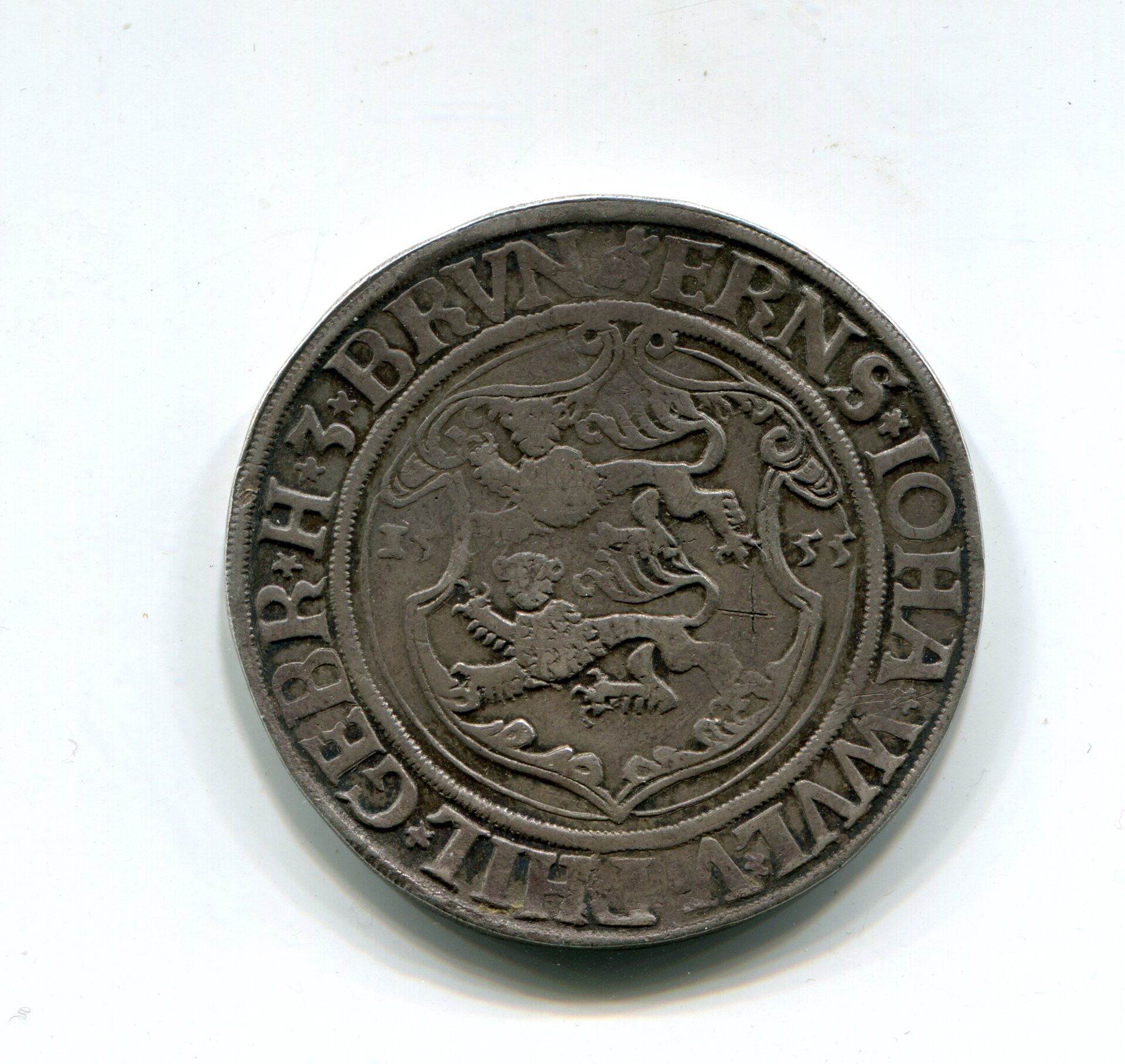 Br-Grubenhagen Ernst, Johann, Wolfgang & Philipp II Taler 1555 LD obv 426.jpg