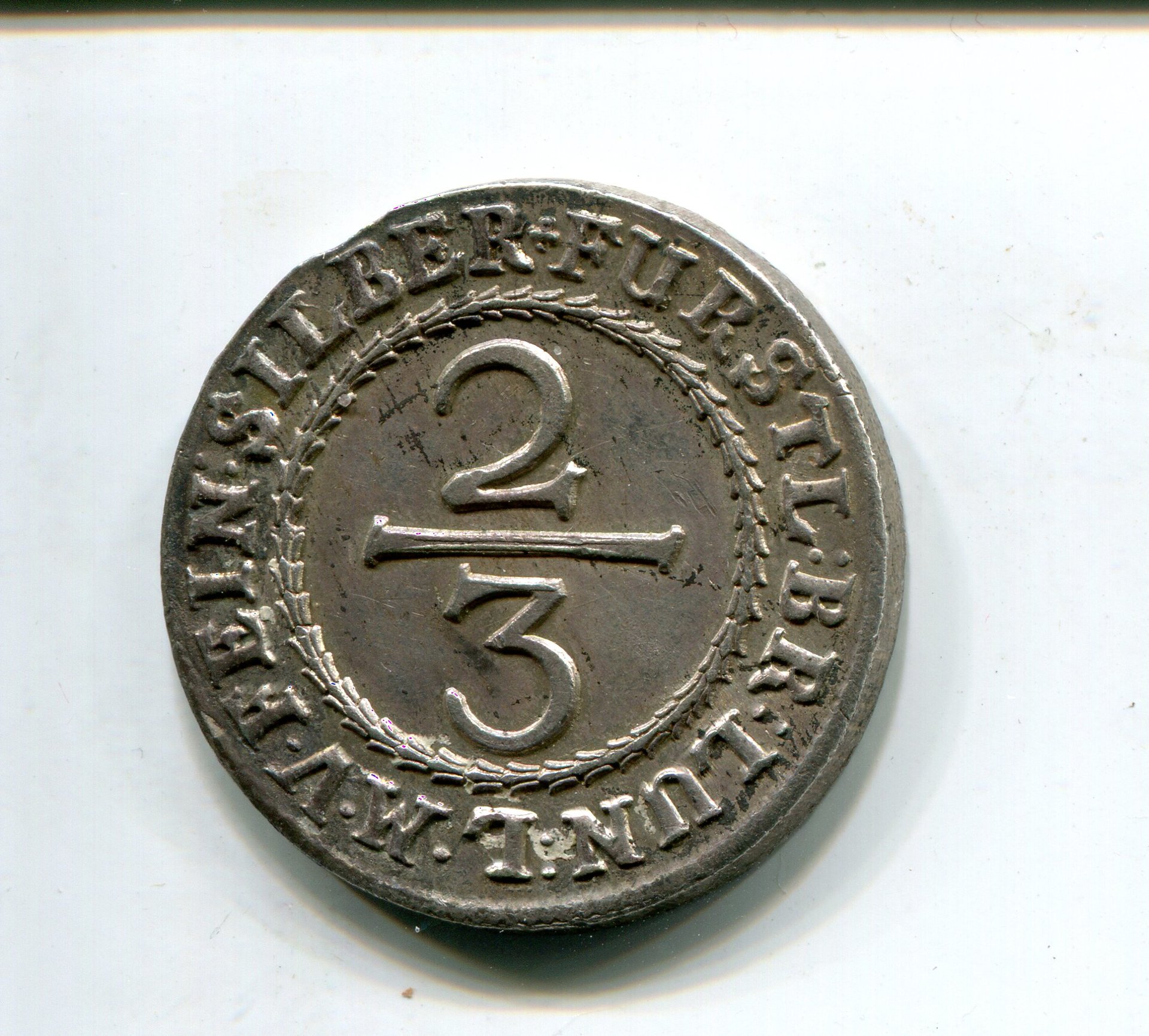 Br-Lun-Cal Johann Fried Dick Two third Taler nd 1671-6 rev 540.jpg