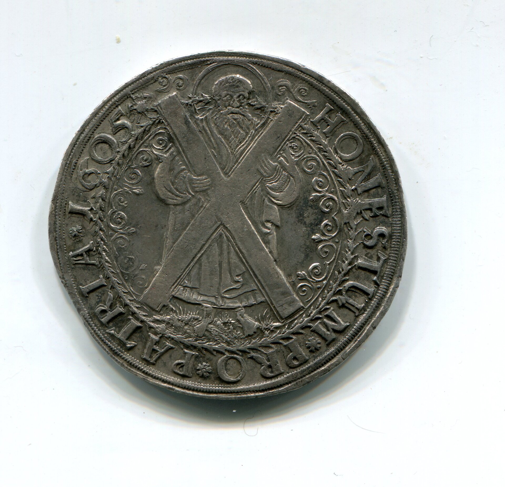 Br-Wolfenbuttel Heinrich Julius St Andreas Taler 1605 LD rev 502.jpg